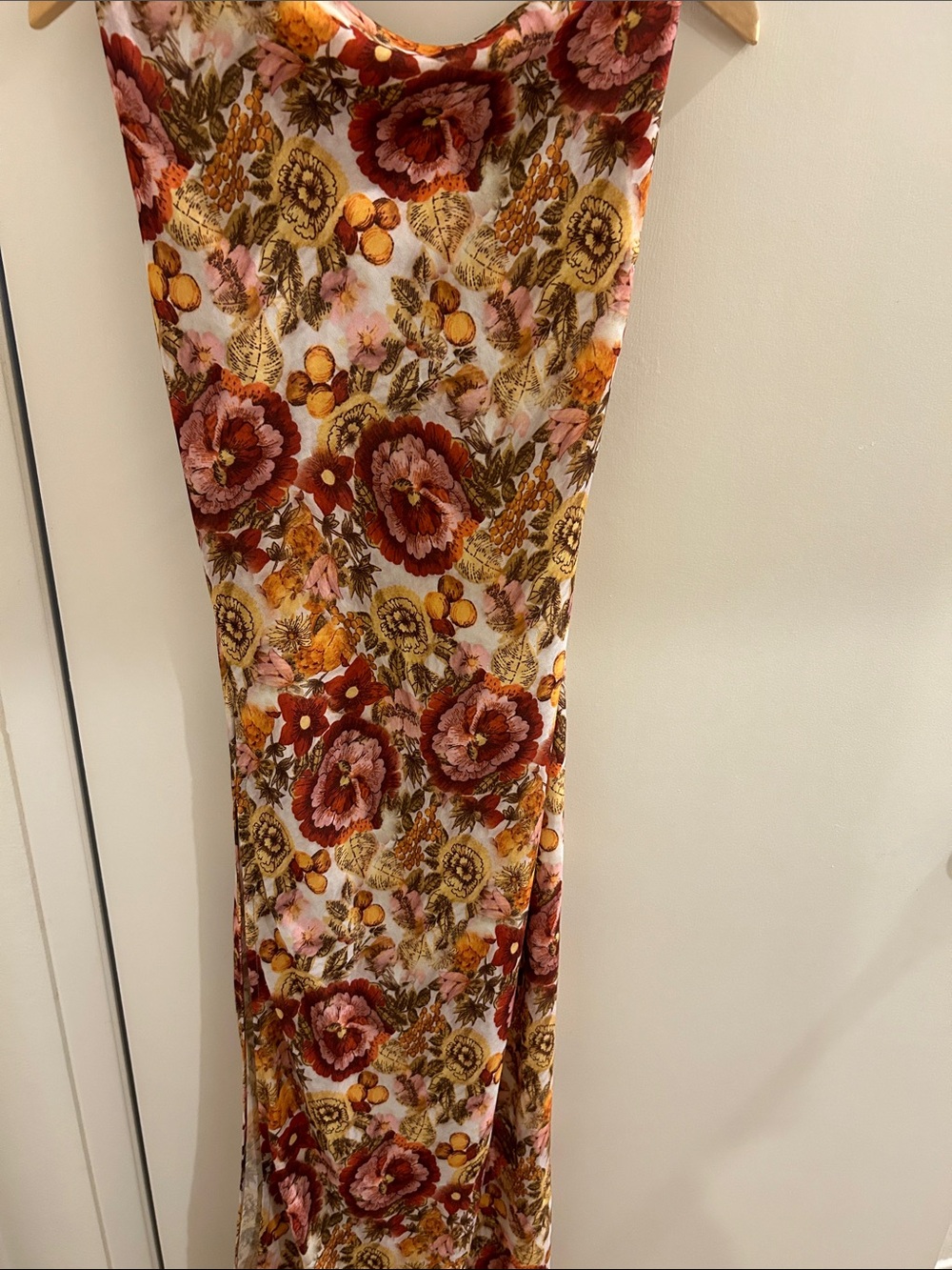 RESA Floral Maxi Skirt in Rust, Mustard & Cream